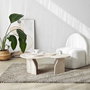 Hanah Home Mesa de centro Melted - Travertino